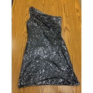 ABS by Allen Schwartz women’s sequin one shoulder dress